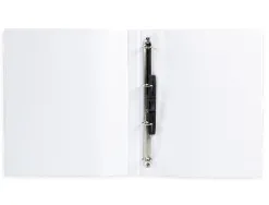 Classeur kangourou liderpapel 4 anneaux 16mm 283x320mm document a4 plastique dos 28mm coloris blanc