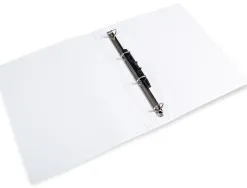 Classeur kangourou liderpapel 4 anneaux 16mm 283x320mm document a4 plastique dos 28mm coloris blanc
