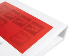 Classeur kangourou liderpapel 4 anneaux 16mm 283x320mm document a4 plastique dos 28mm coloris blanc