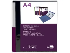 Classeur kangourou liderpapel 2 anneaux en d 25mm polypropylene 283x320mm document a4 coloris noir
