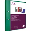 Classeur kangourou liderpapel 2 anneaux en d 40mm polypropylene 283x320mm document a4 coloris vert