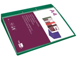 Classeur kangourou liderpapel 2 anneaux en d 40mm polypropylene 283x320mm document a4 coloris vert