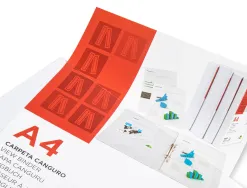Classeur kangourou liderpapel 2 anneaux 16mm 283x320mm document a4 plastique dos 28mm coloris blanc