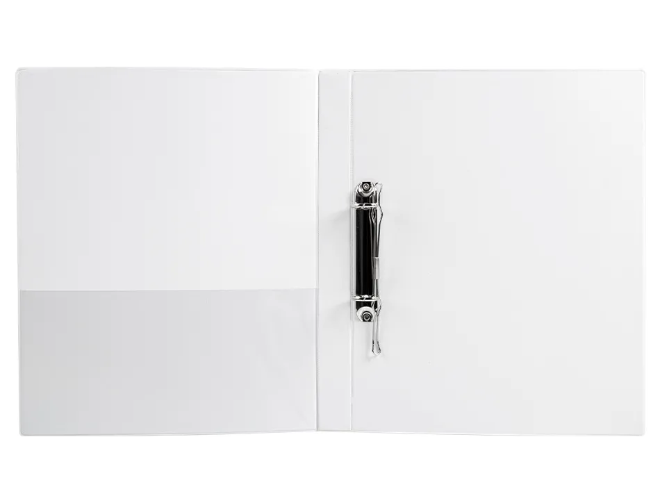 Classeur kangourou liderpapel 2 anneaux 16mm 283x320mm document a4 plastique dos 28mm coloris blanc