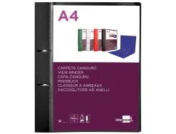 Classeur kangourou liderpapel 2 anneaux en d 40mm polypropylene 283x320mm document a4 coloris noir