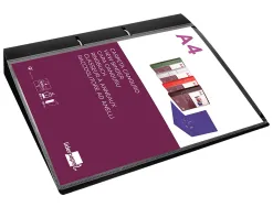 Classeur kangourou liderpapel 2 anneaux en d 40mm polypropylene 283x320mm document a4 coloris noir
