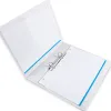 Classeur kangourou liderpapel 2 anneaux 25mm 283x320mm document a4 plastique dos 40mm coloris blanc
