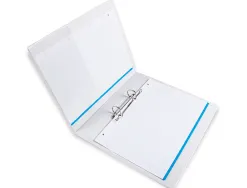 Classeur kangourou liderpapel 2 anneaux 25mm 283x320mm document a4 plastique dos 40mm coloris blanc