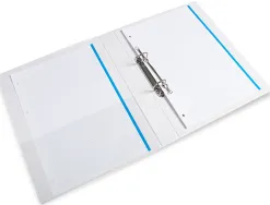 Classeur kangourou liderpapel 2 anneaux 25mm 283x320mm document a4 plastique dos 40mm coloris blanc
