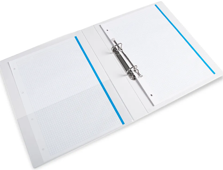 Classeur kangourou liderpapel 2 anneaux 25mm 283x320mm document a4 plastique dos 40mm coloris blanc