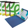 Classeur kangourou liderpapel 2 anneaux en d 25mm polypropylene 283x320mm document a4 coloris bleu