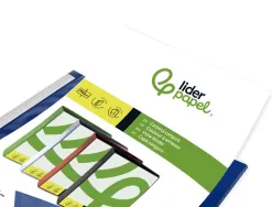 Classeur kangourou liderpapel 2 anneaux en d 25mm polypropylene 283x320mm document a4 coloris bleu