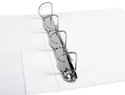 Classeur kangourou liderpapel 4 anneaux 40mm 283x320mm document a4 plastique dos 68mm coloris blanc