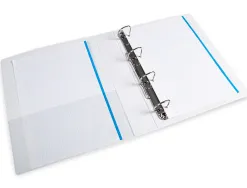 Classeur kangourou liderpapel 4 anneaux 40mm 283x320mm document a4 plastique dos 68mm coloris blanc