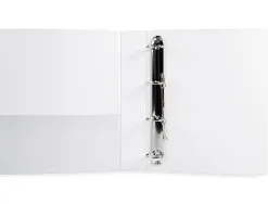 Classeur kangourou liderpapel 4 anneaux 40mm 283x320mm document a4 plastique dos 68mm coloris blanc