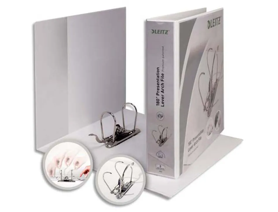 Classeur levier esselte a4+ polypropylène personnalisable dos 75mm maxi ouverture 2 poches personnalisation extérieure
