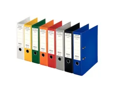 Classeur levier esselte chromos plus a4 polypropylène griffes blocage dos 80mm grand porte-étiquette coloris gris
