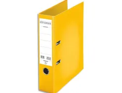 Classeur levier esselte chromos plus a4 polypropylène griffes blocage dos 80mm grand porte-étiquette coloris jaune