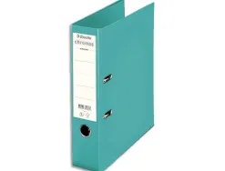 Classeur levier esselte chromos plus a4 polypropylène griffes blocage dos 80mm grand porte-étiquette coloris vert menthe