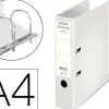 Classeur levier esselte chromos plus a4 polypropylène griffes blocage dos 80mm grand porte-étiquette coloris blanc