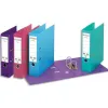 Classeur levier esselte chromos plus a4 polypropylène griffes blocage dos 80mm grand porte-étiquette coloris assortis