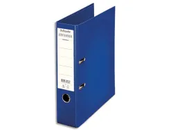 Classeur levier esselte chromos plus a4 polypropylène griffes blocage dos 80mm grand porte-étiquette coloris bleu foncé