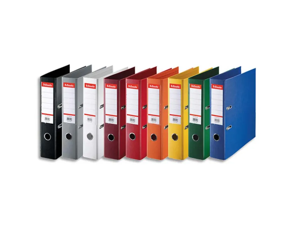 Classeur levier esselte standard a4 polypropylene dos 75mm coloris assortis