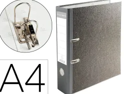 Classeur levier exacompta carton recouvert papier marbré a4 32x29cm dos gris 8cm coloris gris