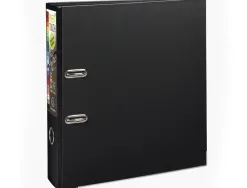 Classeur levier exacompta prem'touch polypropylène a4+ 32x30cm dos 8cm bouton poussoir coloris noir