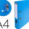 Classeur levier exacompta carton recouvert pvc a4 32x29cm dos 7cm étiquette porte-étiquette coloris bleu