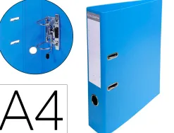 Classeur levier exacompta carton recouvert pvc a4 32x29cm dos 7cm étiquette porte-étiquette coloris bleu
