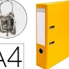 Classeur levier exacompta a4 polypropylène 22/10e dos 80mm coloris jaune