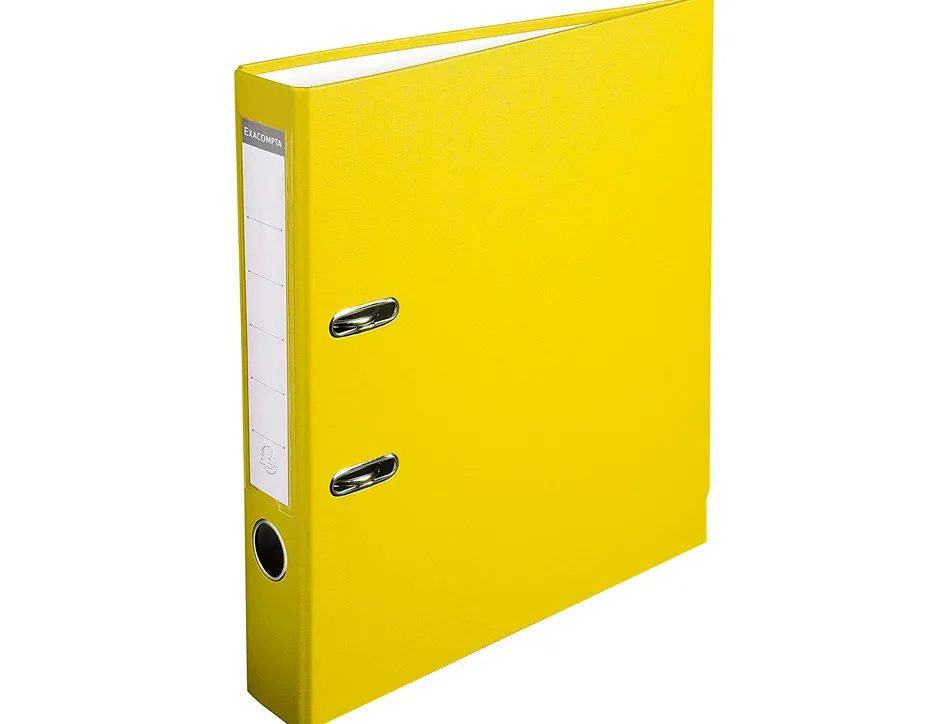 Classeur levier exacompta a4 polypropylène 22/10e dos 80mm coloris jaune