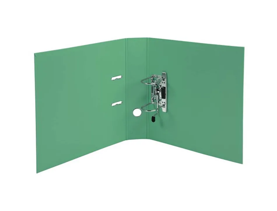 Classeur levier exacompta carton recouvert pvc a4 32x29cm dos 7cm étiquette porte-étiquette coloris vert