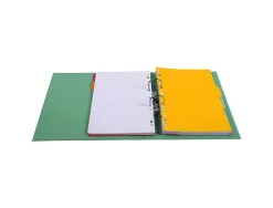 Classeur levier exacompta carton recouvert pvc a4 32x29cm dos 7cm étiquette porte-étiquette coloris vert