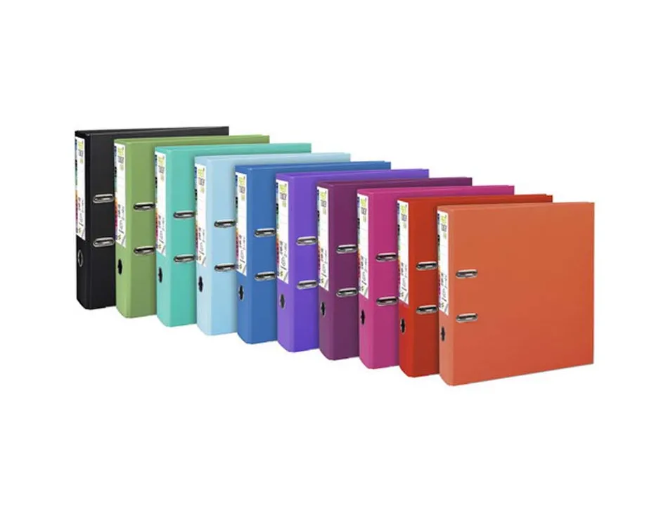 Classeur levier exacompta prem'touch polypropylène a4+dos 80mm couleurs assortis tendance