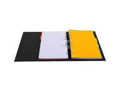 Classeur levier exacompta carton recouvert pvc a4 32x29cm dos 7cm étiquette porte-étiquette coloris noir