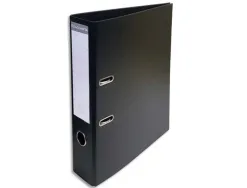 Classeur levier exacompta carton recouvert pvc a4 32x29cm dos 7cm étiquette porte-étiquette coloris noir