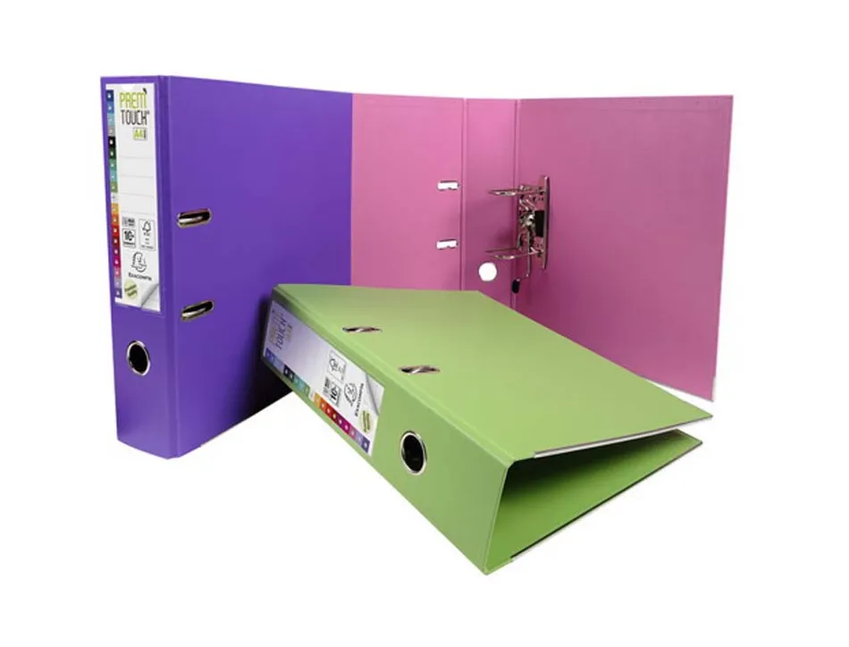 Classeur levier exacompta prem'touch polypropylène a4+ dos 80 mm couleurs assortis office