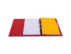 Classeur levier exacompta carton recouvert pvc a4 32x29cm dos 7cm étiquette porte-étiquette coloris rouge