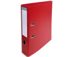 Classeur levier exacompta carton recouvert pvc a4 32x29cm dos 7cm étiquette porte-étiquette coloris rouge