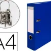 Classeur levier exacompta a4 polypropylène 22/10e dos 80mm coloris bleu foncé