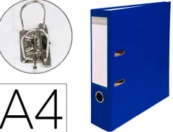 Classeur levier exacompta a4 polypropylène 22/10e dos 80mm coloris bleu foncé
