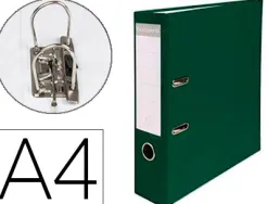Classeur levier exacompta a4 polypropylène 22/10e dos 80mm coloris vert foncé