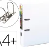 Classeur levier exacompta prem'touch polypropylène a4+ 32x30cm dos 8cm bouton poussoir coloris blanc