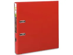 Classeur levier exacompta prem'touch polypropylène a4+ 32x30cm dos 8cm bouton poussoir coloris rouge