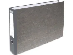 Classeur levier exacompta carton recouvert papier marbré a3 horizontal 32x48cm dos gris 8cm coloris gris
