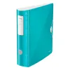Classeur levier leitz wow 180º active 318x312mm polyfoam dos 75mm oeillet préhension griffes blocage 600f coloris bleu