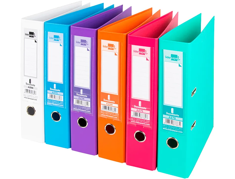Classeur levier liderpapel a4 documenta carton rembordé 1,9mm dos 75mm rado métallique coloris assortis trending