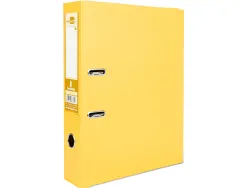 Classeur levier liderpapel documenta a4+ carton remborde dos 75mm rado metallique coloris jaune